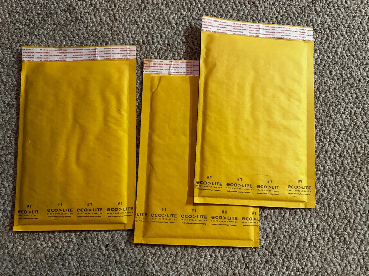 Eco>Lite #1 Kraft Bubble Mailers 3 for $2