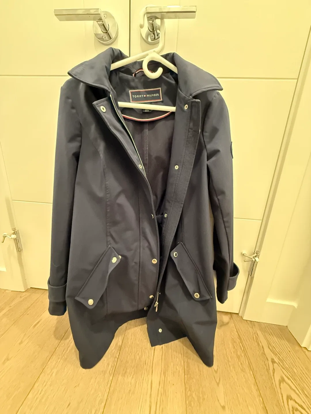 Women’s Tommy Hilfiger Navy Blue Rain Coat - Size S image indicator(2)