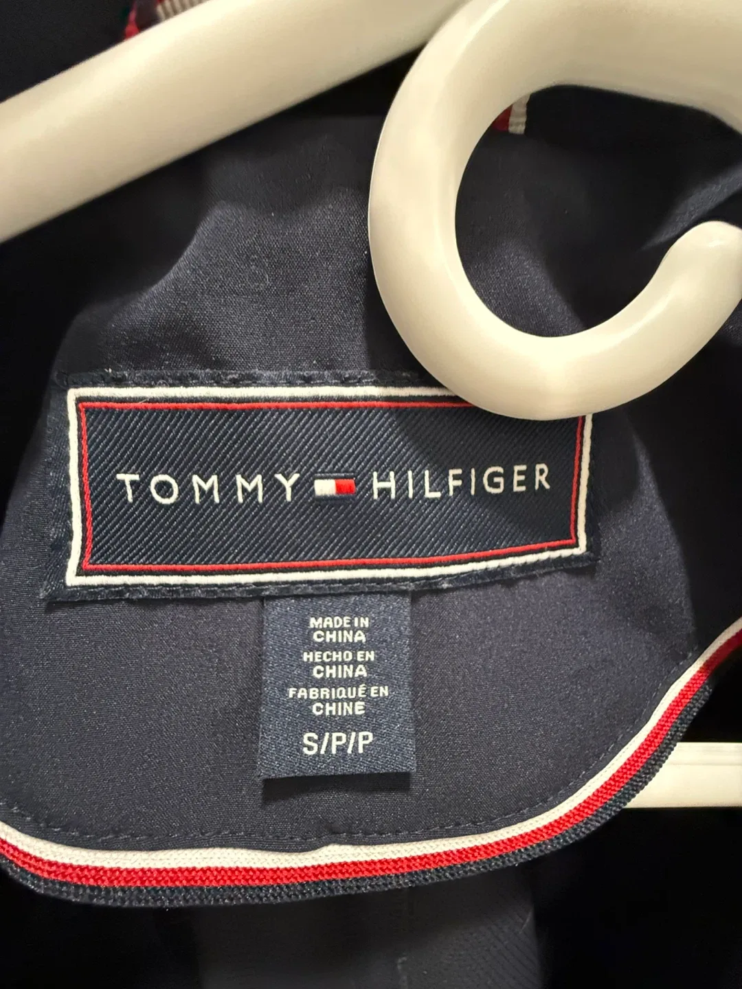 Women’s Tommy Hilfiger Navy Blue Rain Coat - Size S image indicator(4)