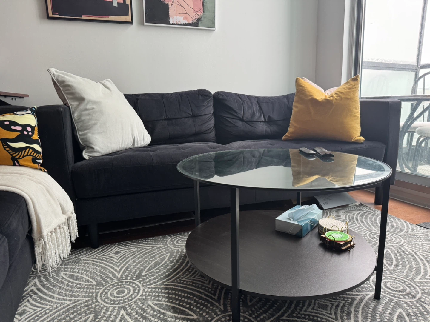 Anthena Charcoal Sofa & Loveseat Set