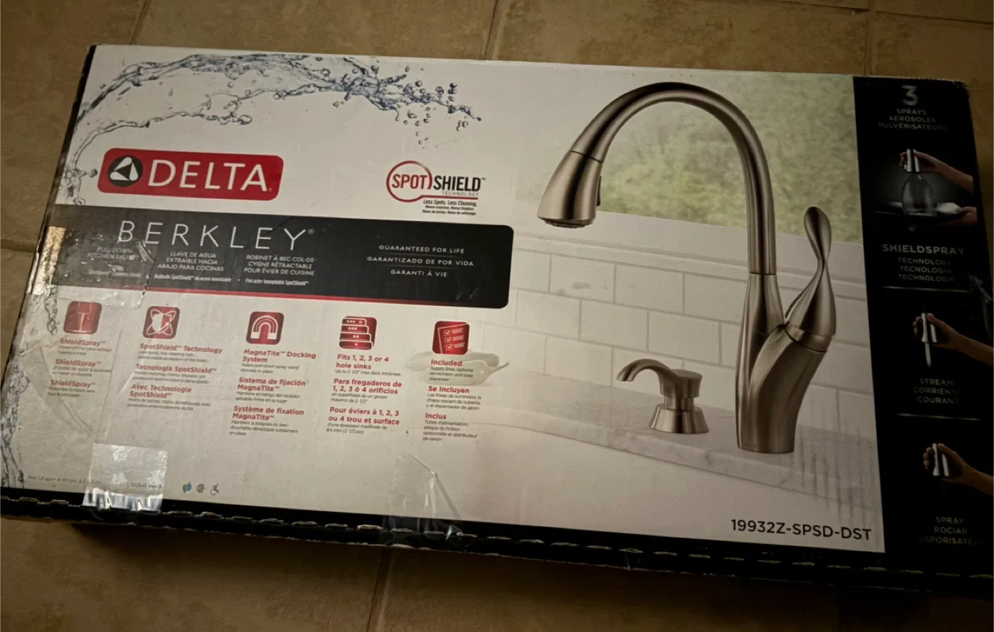 New Delta Berkley SpotShield Kitchen Faucet
