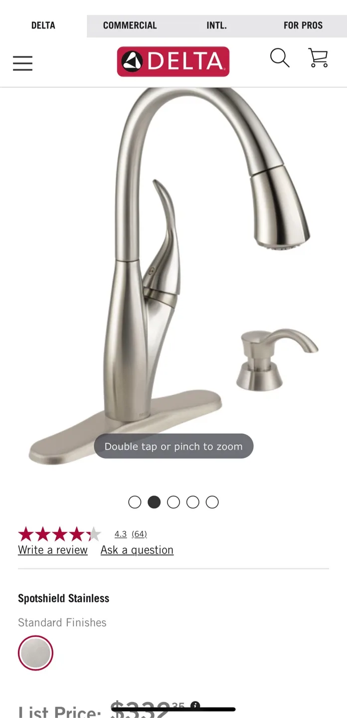 New Delta Berkley SpotShield Kitchen Faucet image indicator(5)