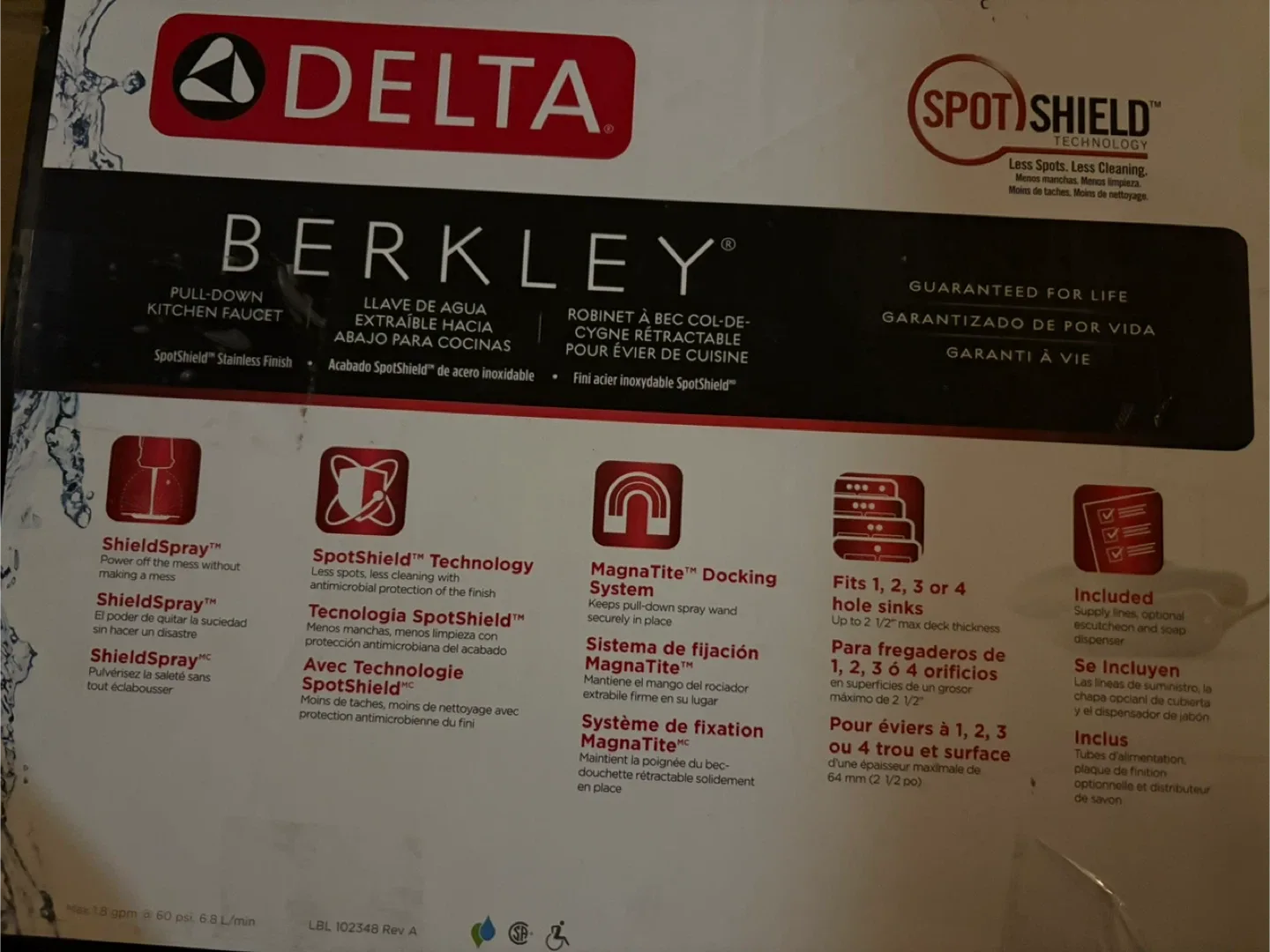 New Delta Berkley SpotShield Kitchen Faucet image indicator(7)