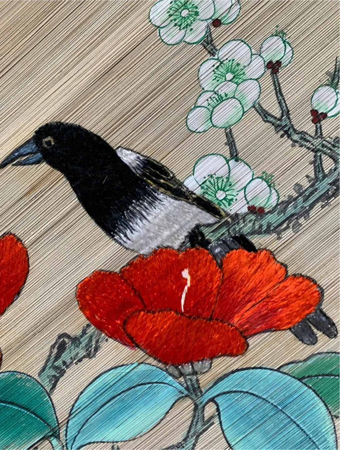 #🎁idea•Floral and Bird Embroidery Wall Art Scroll image indicator(9)