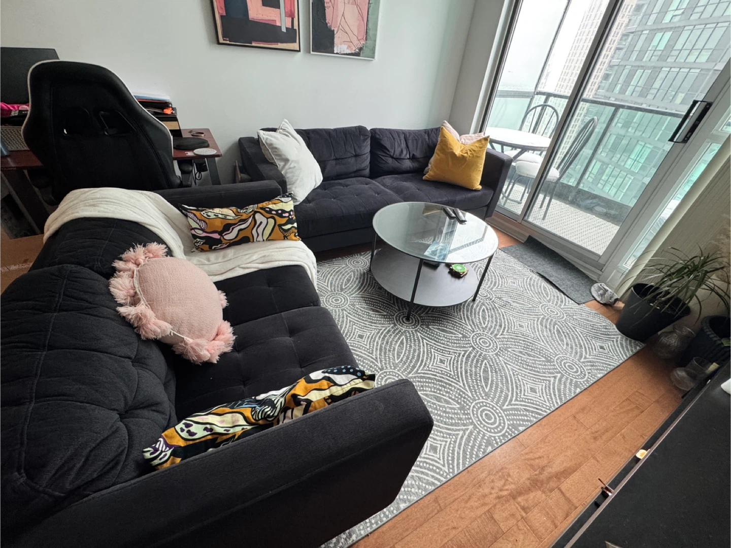 Anthena Charcoal Sofa & Loveseat Set - photo 2