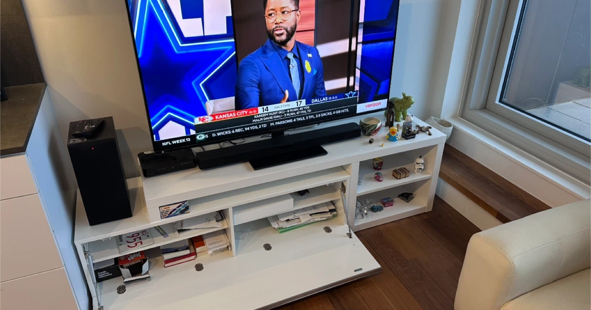 Structube White TV Stand | Karrot