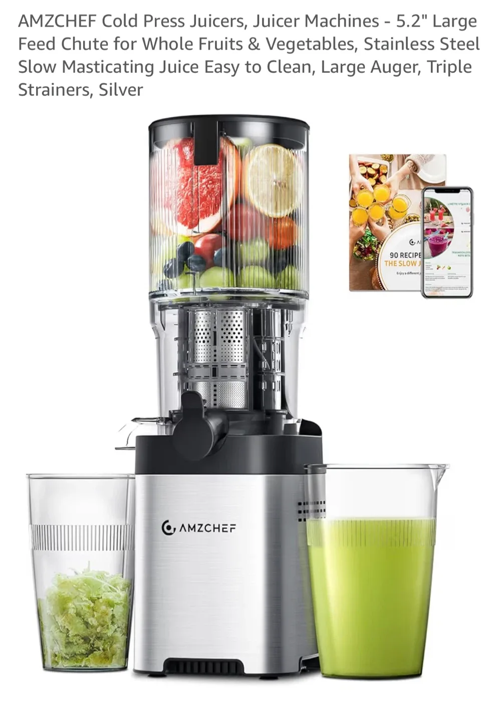 AMZCHEF Cold Press Juicer