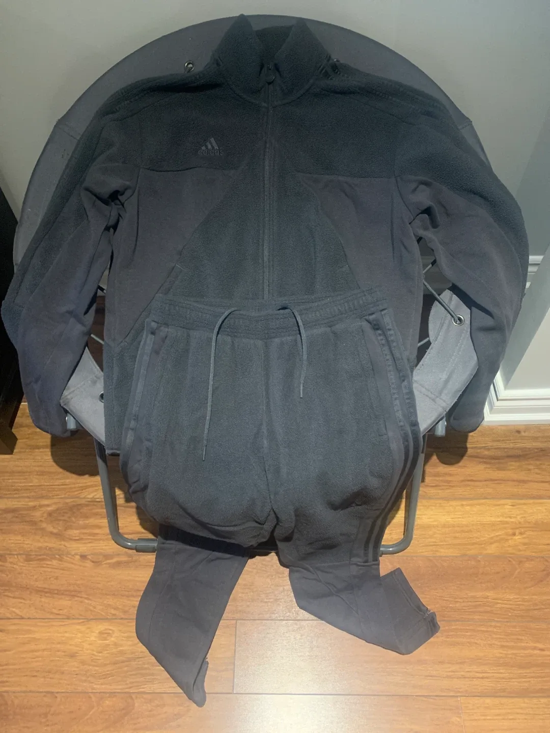 Adidas Black Fleece Tracksuit - Size M/M