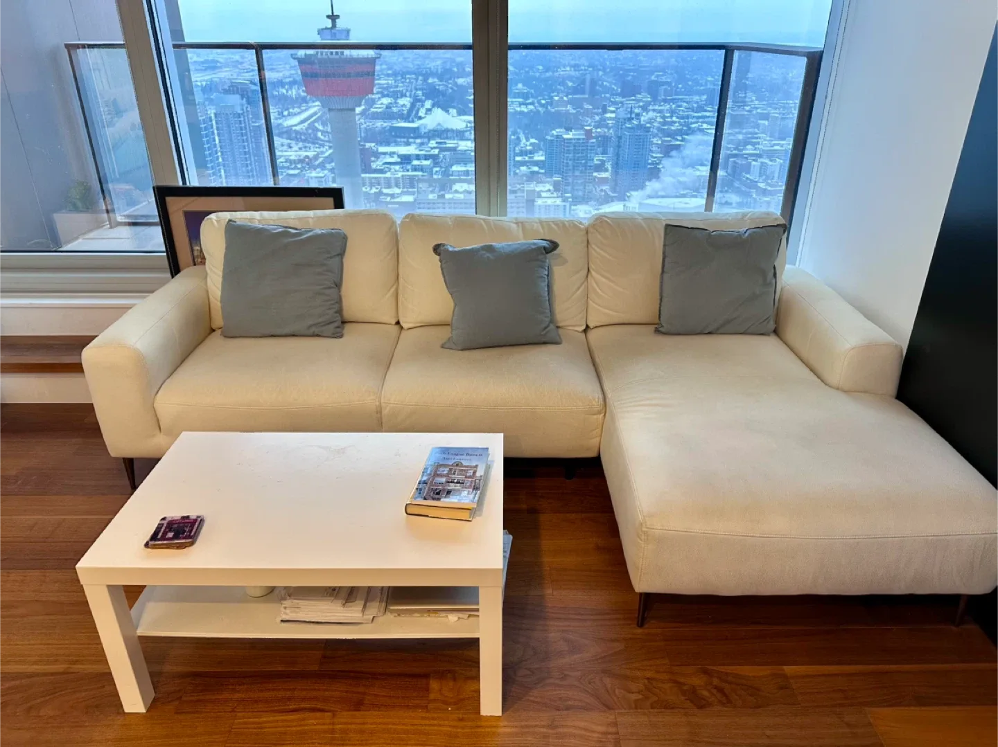 White Structube Sectional Sofa (Couch)