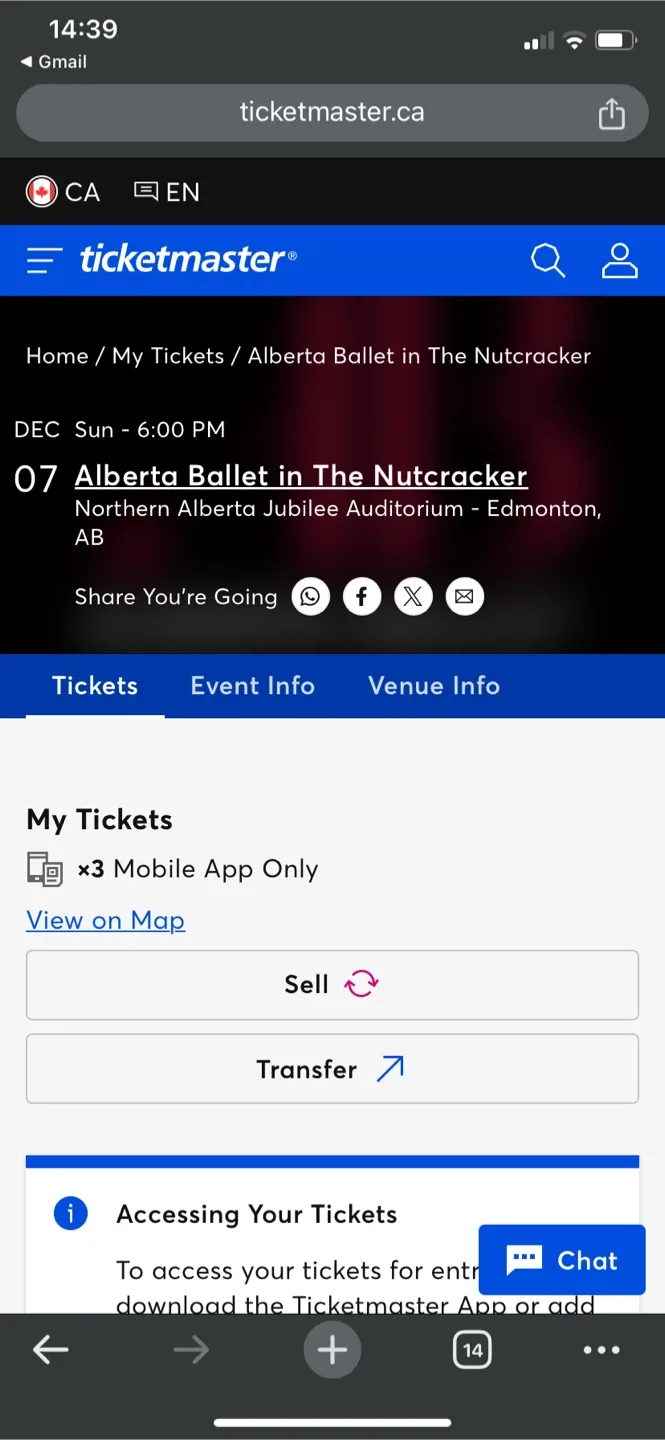 Alberta Ballet Nutcracker Tickets - Dec 7