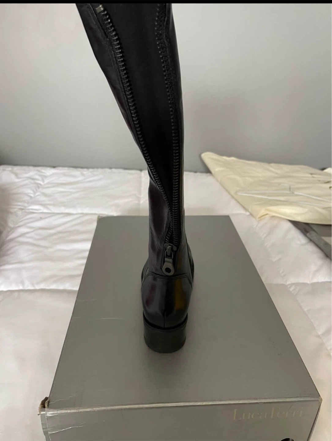 Luca Ferri Black Leather Riding Boots - photo 3