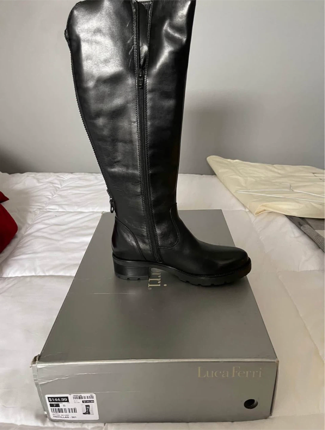 Luca Ferri Black Leather Riding Boots
