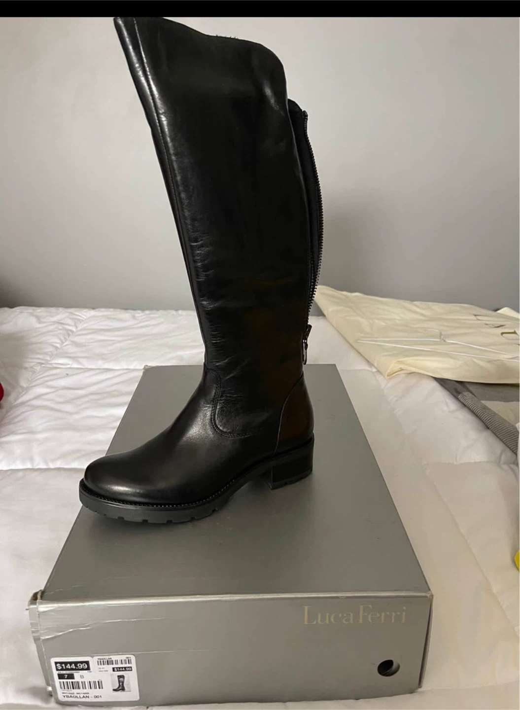 Luca Ferri Black Leather Riding Boots - photo 2