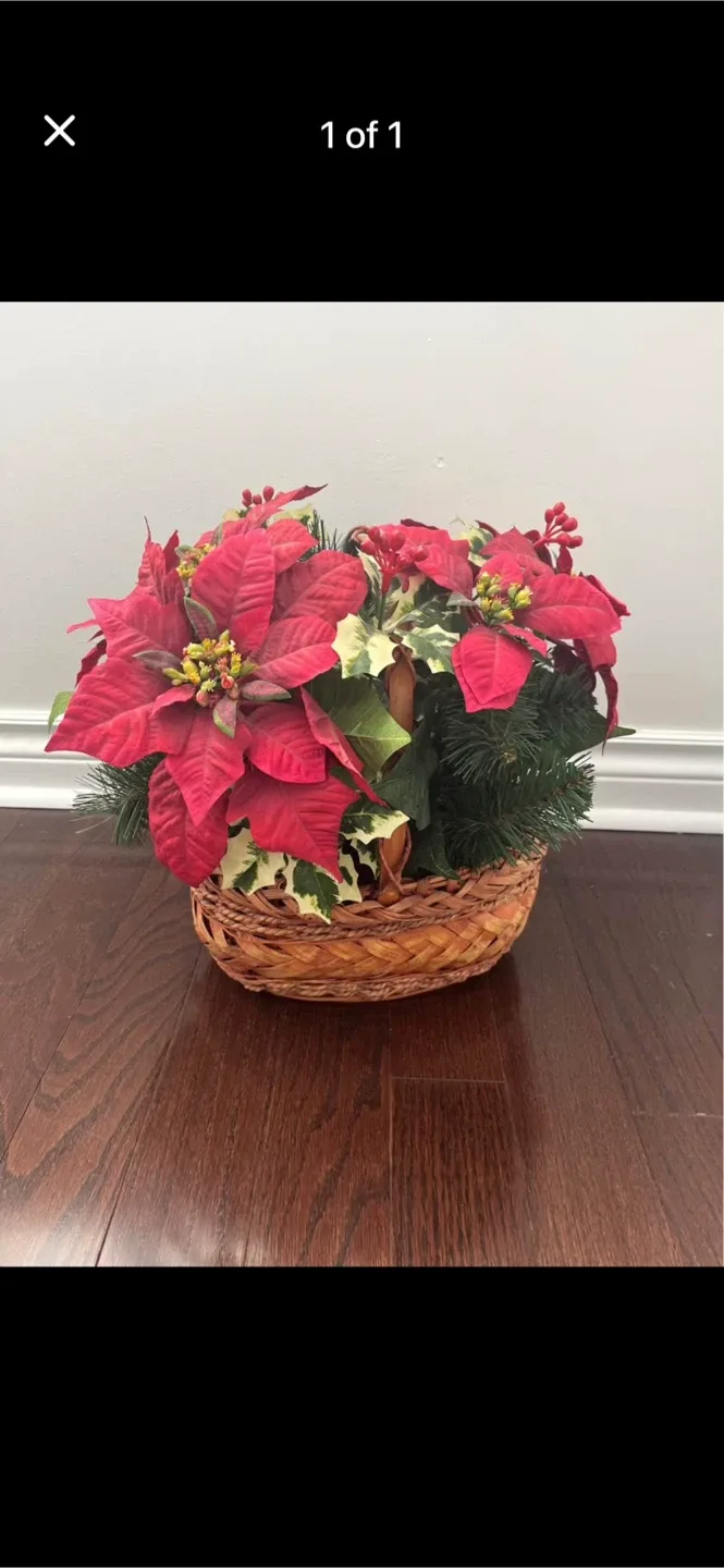 Poinsettia Basket Arrangement