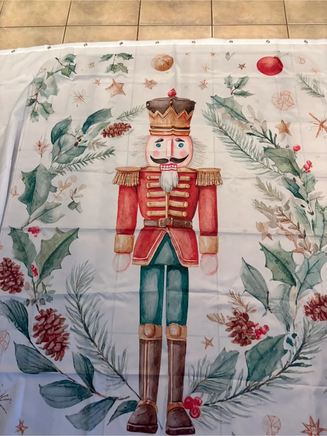 Nutcracker Shower Curtain with Hooks