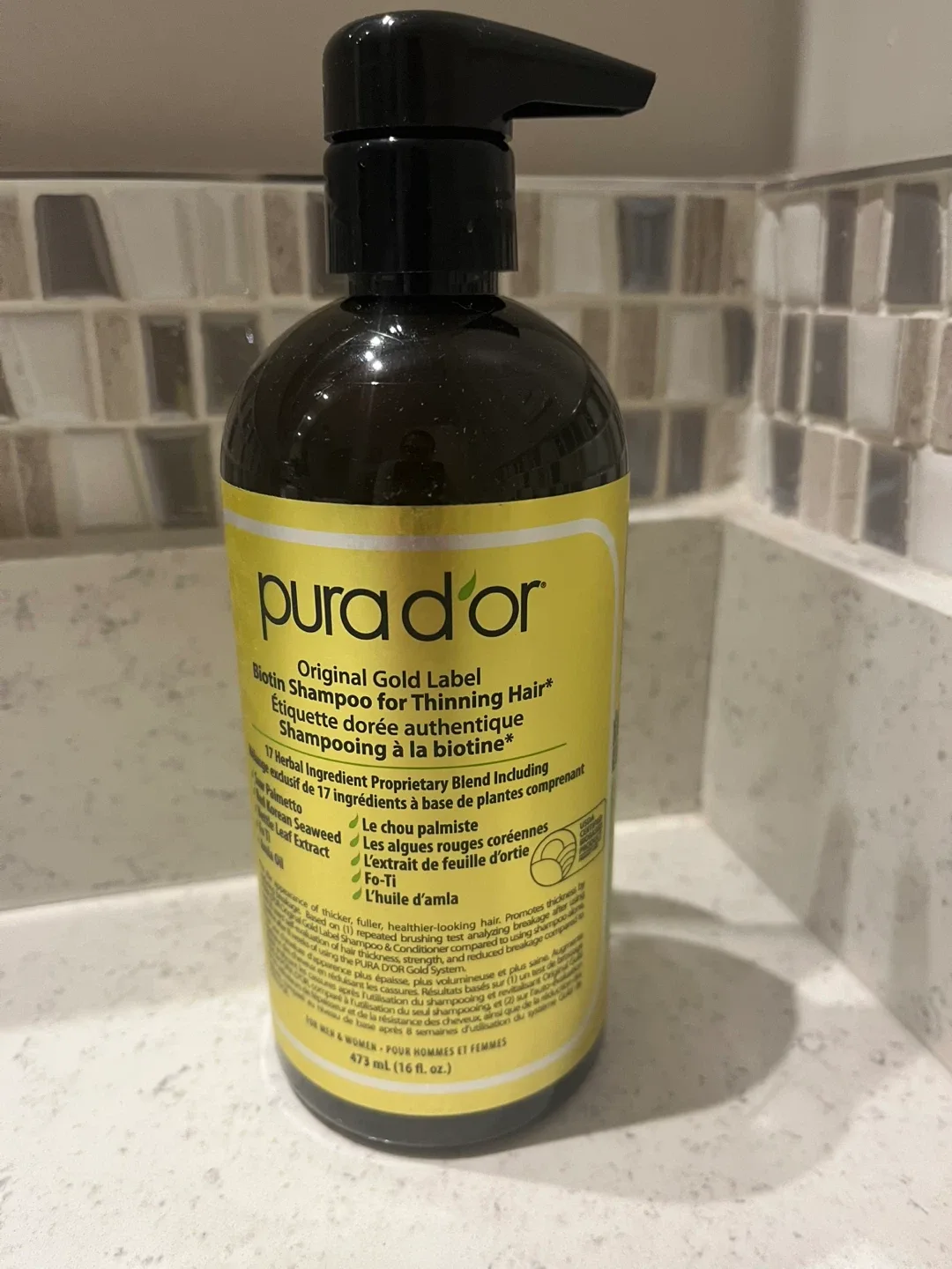 Pura D'or Biotin Shampoo for Thinning Hair 473ml