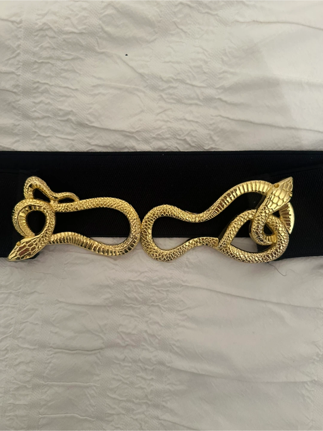 Black Belt with Gold Snake Clasp - photo 3