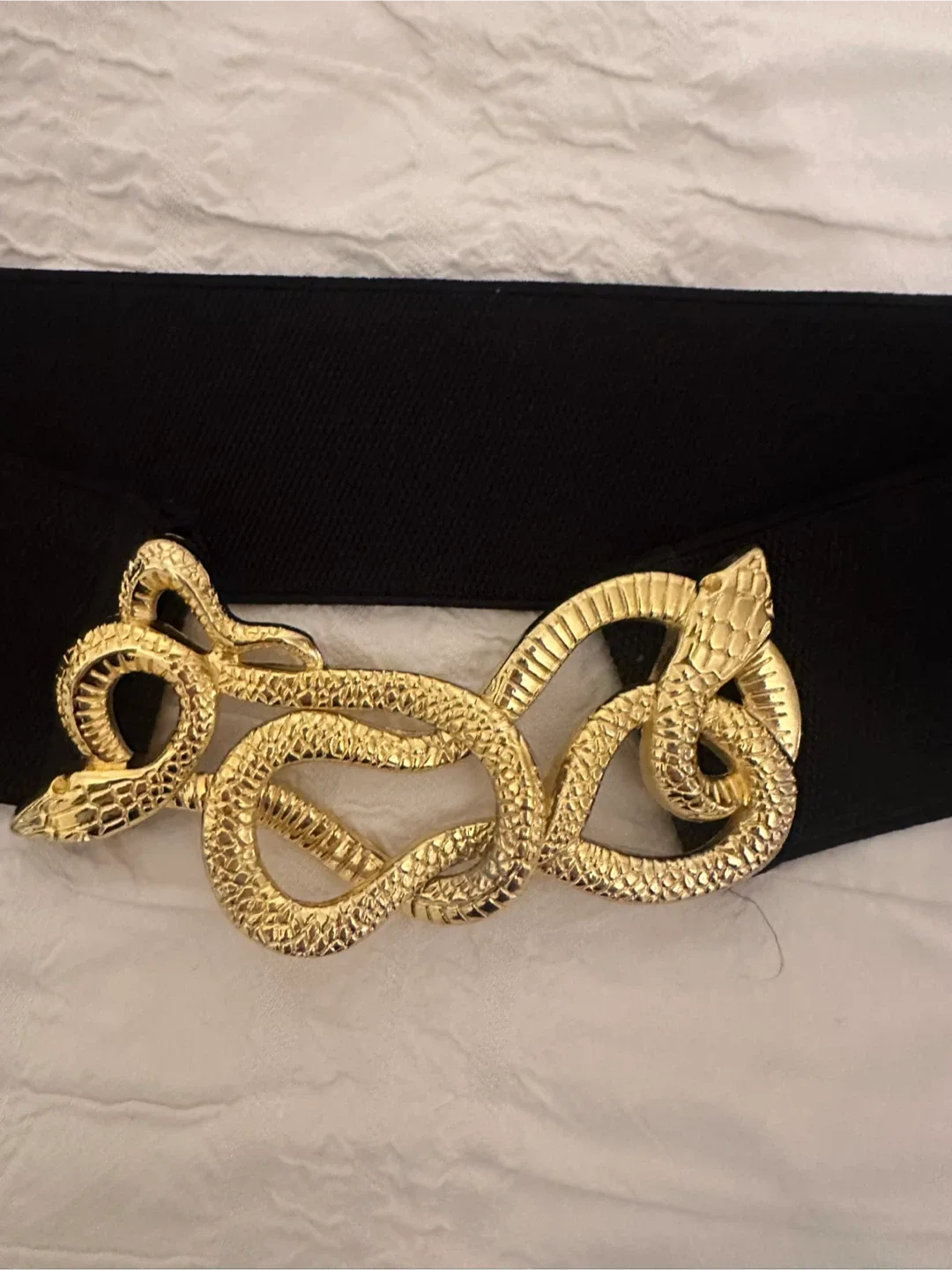 Black Belt with Gold Snake Clasp image indicator(2)
