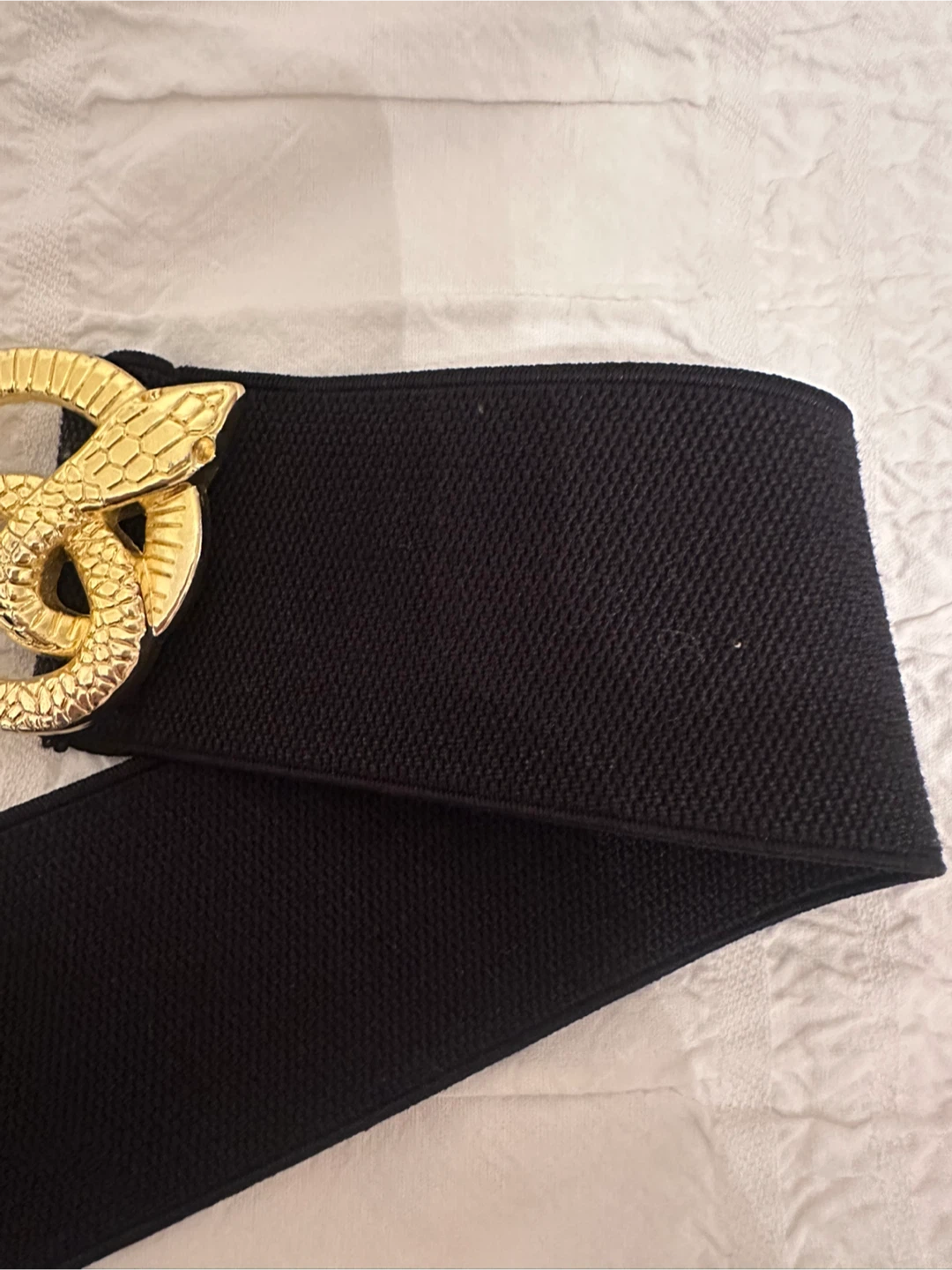 Black Belt with Gold Snake Clasp - photo 5