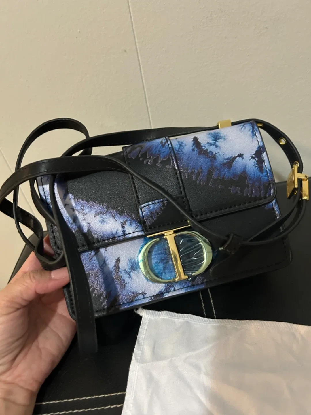 Dior Bobby East-West Bag, Blue Tie-Dye
