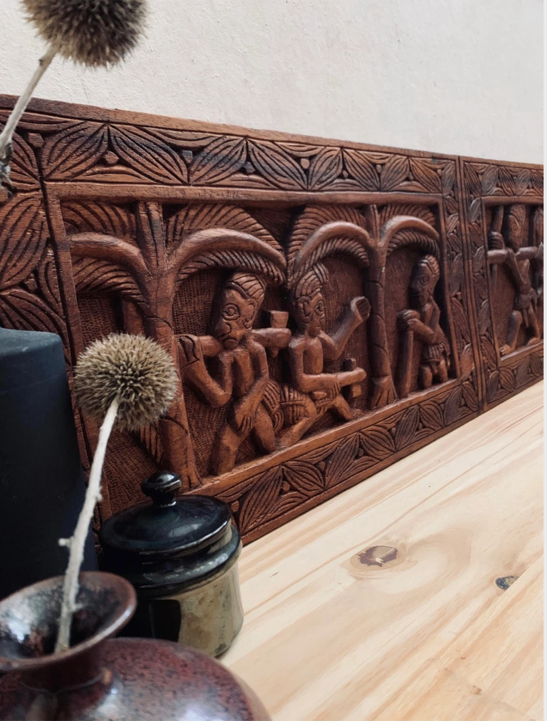 Wooden Carved Panel Wall Art