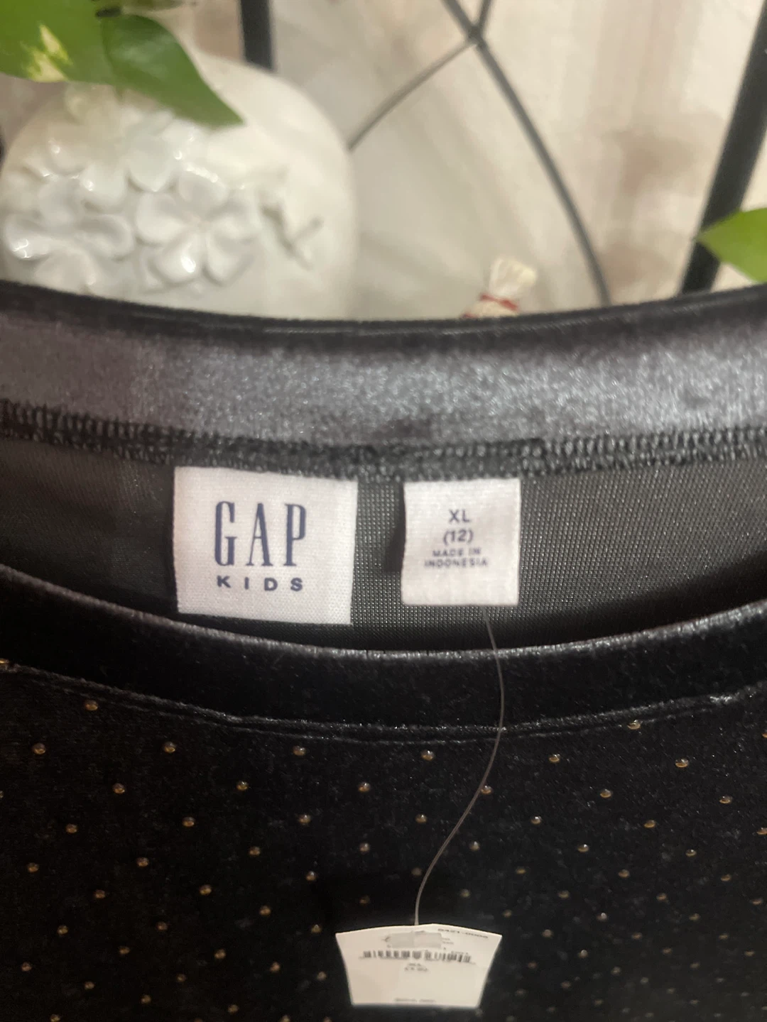 New Gap Kids XL (12) Black Velvet Dress - photo 2