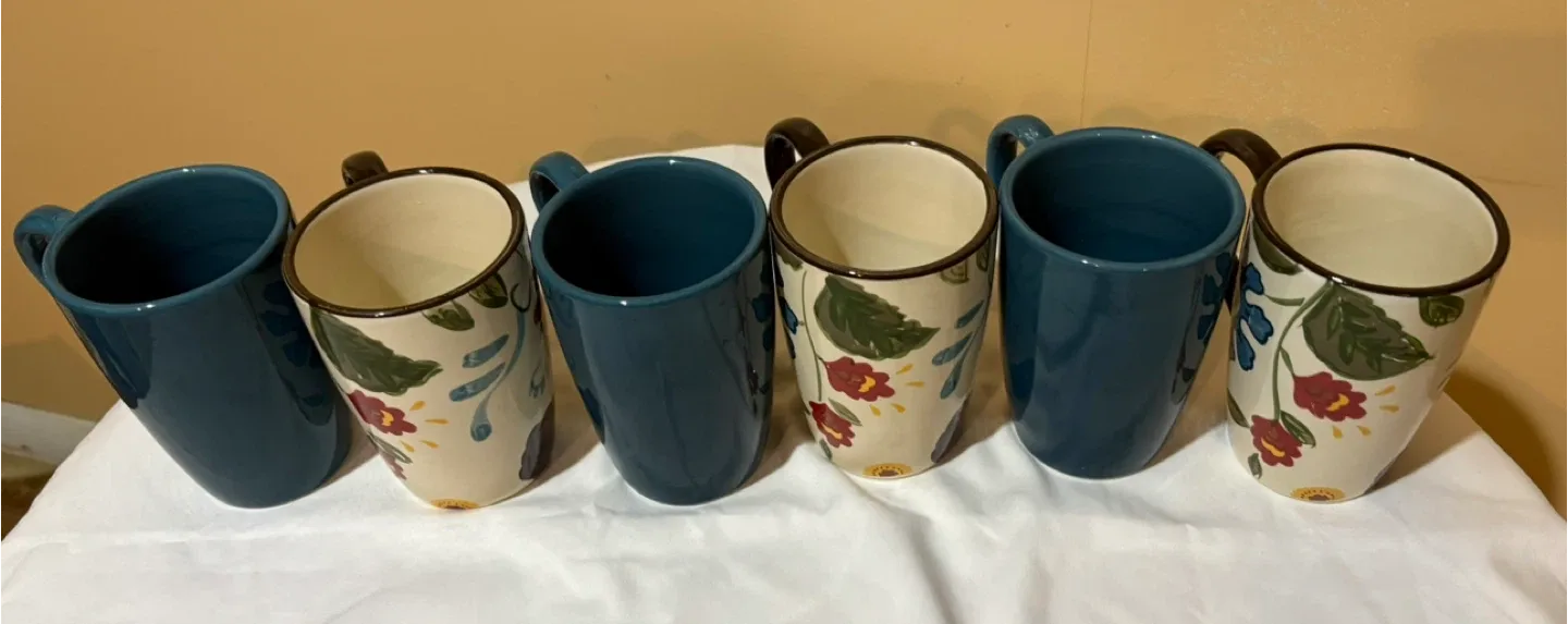 Set of 6 Home American Simplicity Stoneware Mugs image indicator(3)