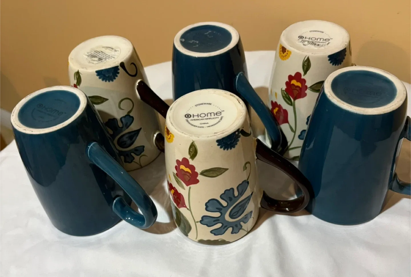 Set of 6 Home American Simplicity Stoneware Mugs image indicator(2)