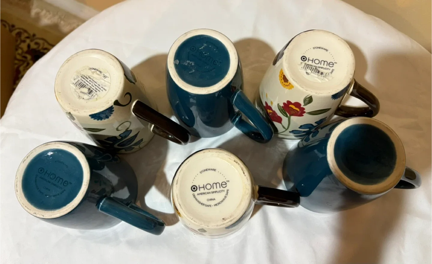 Set of 6 Home American Simplicity Stoneware Mugs image indicator(5)