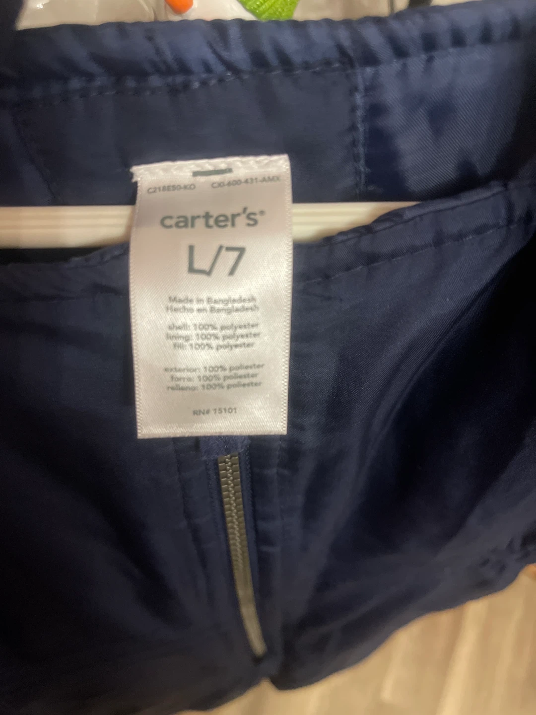 Carter's L/7 Navy Blue Snowsuit - photo 2
