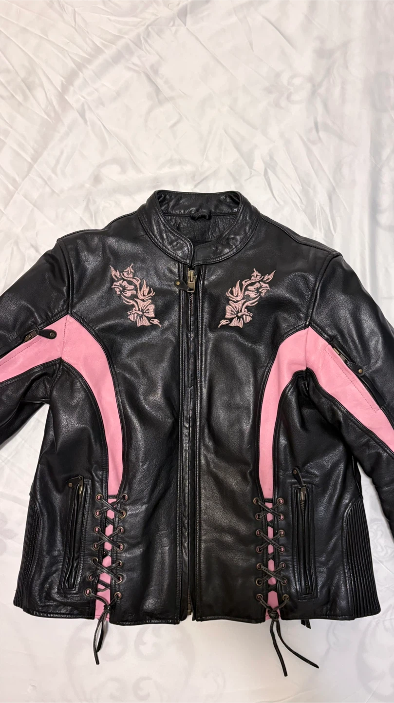 Leather Jacket - Black & Pink - photo 3
