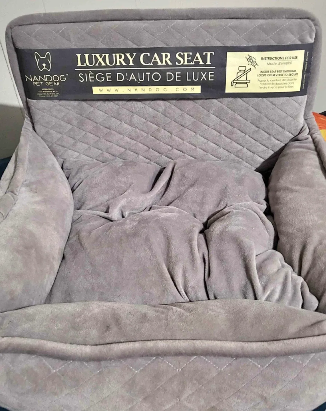 #Cleanout- NANDOG Luxury Car Seat - Pet Gear image indicator(2)