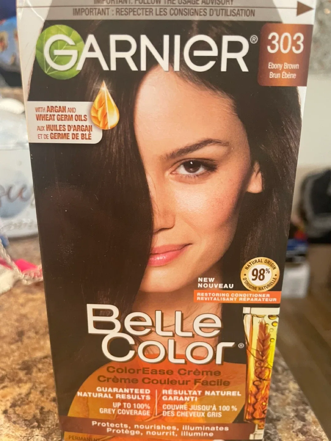 2 boxes Garnier Belle Color 303 Ebony Brown Hair Dye