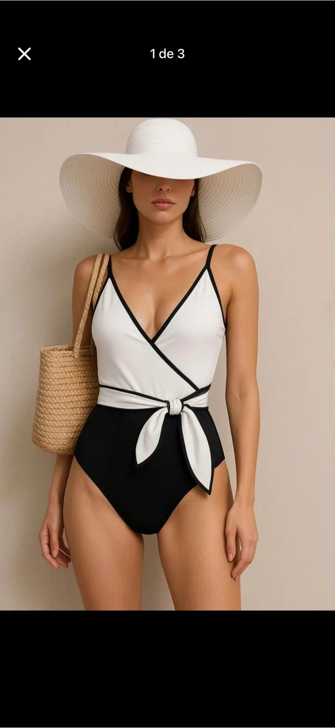 Tommy Hilfiger Colorblocked Wrap One-Piece Swimsuit - Size 6