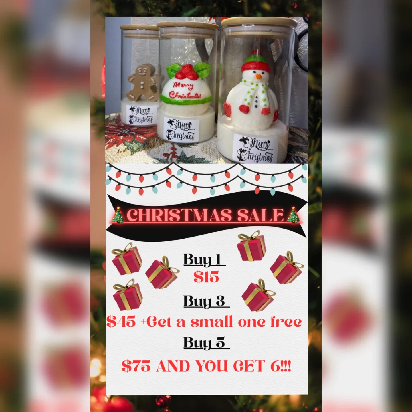 Handmade Christmas Candles