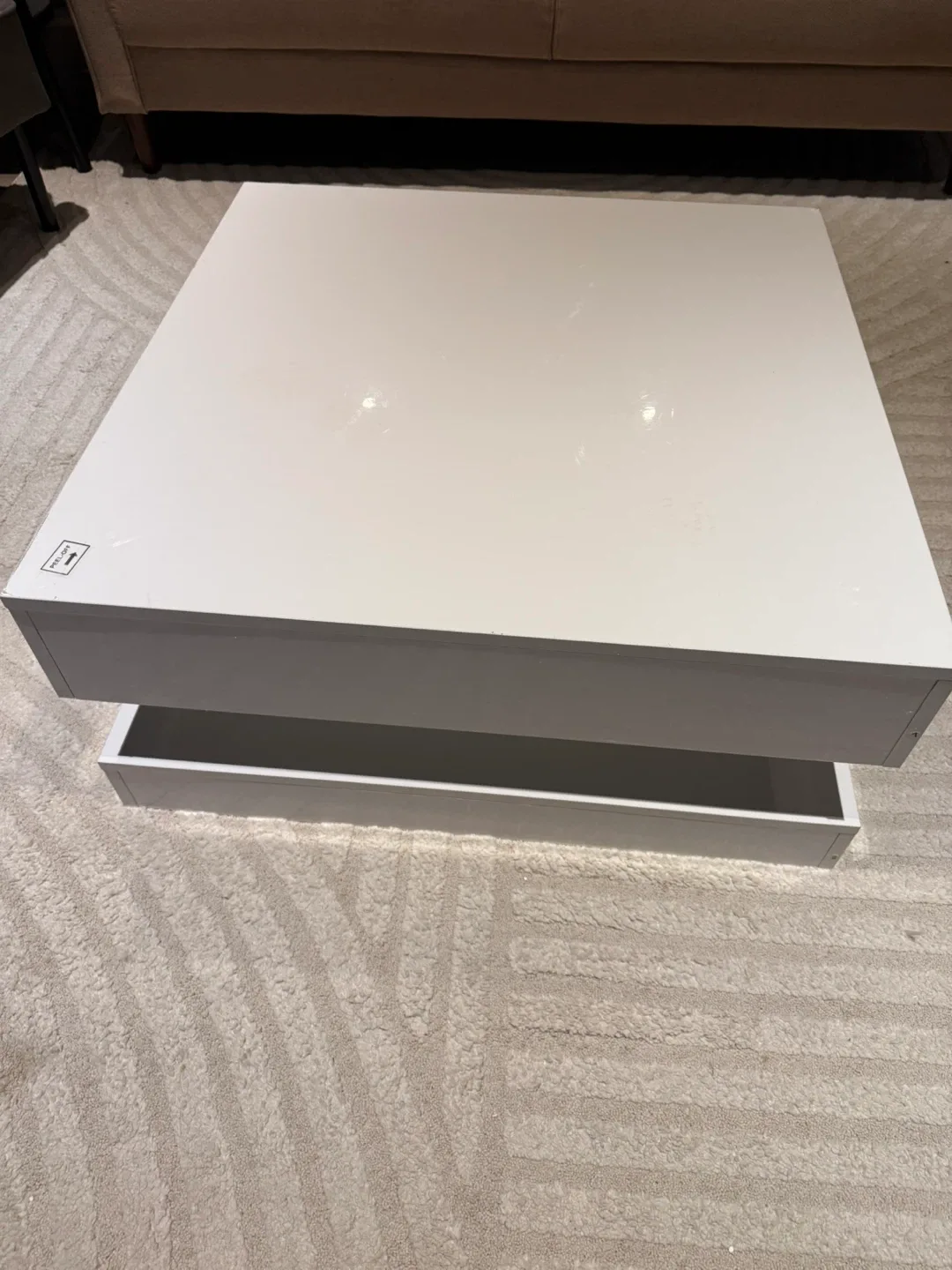 Brand New White Square Coffee Table image indicator(2)