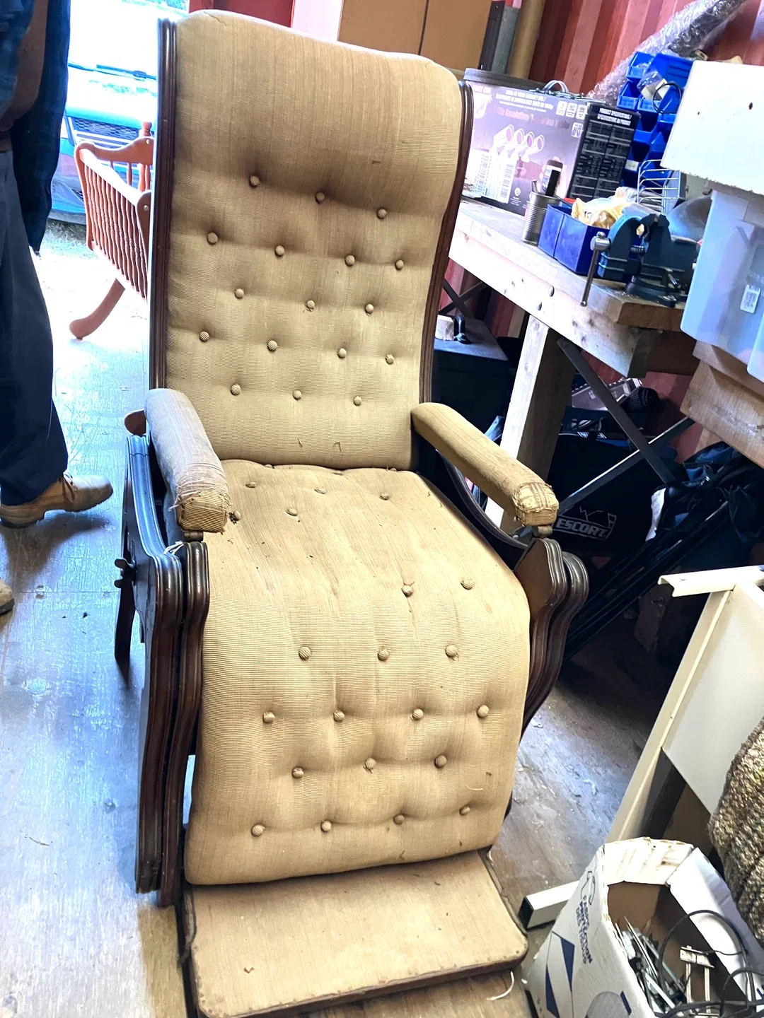 Antique Reclining Chair - Unique Find!