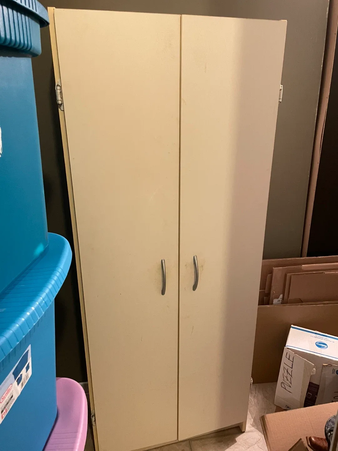 Cream Bookshelf/Storage Cabinet