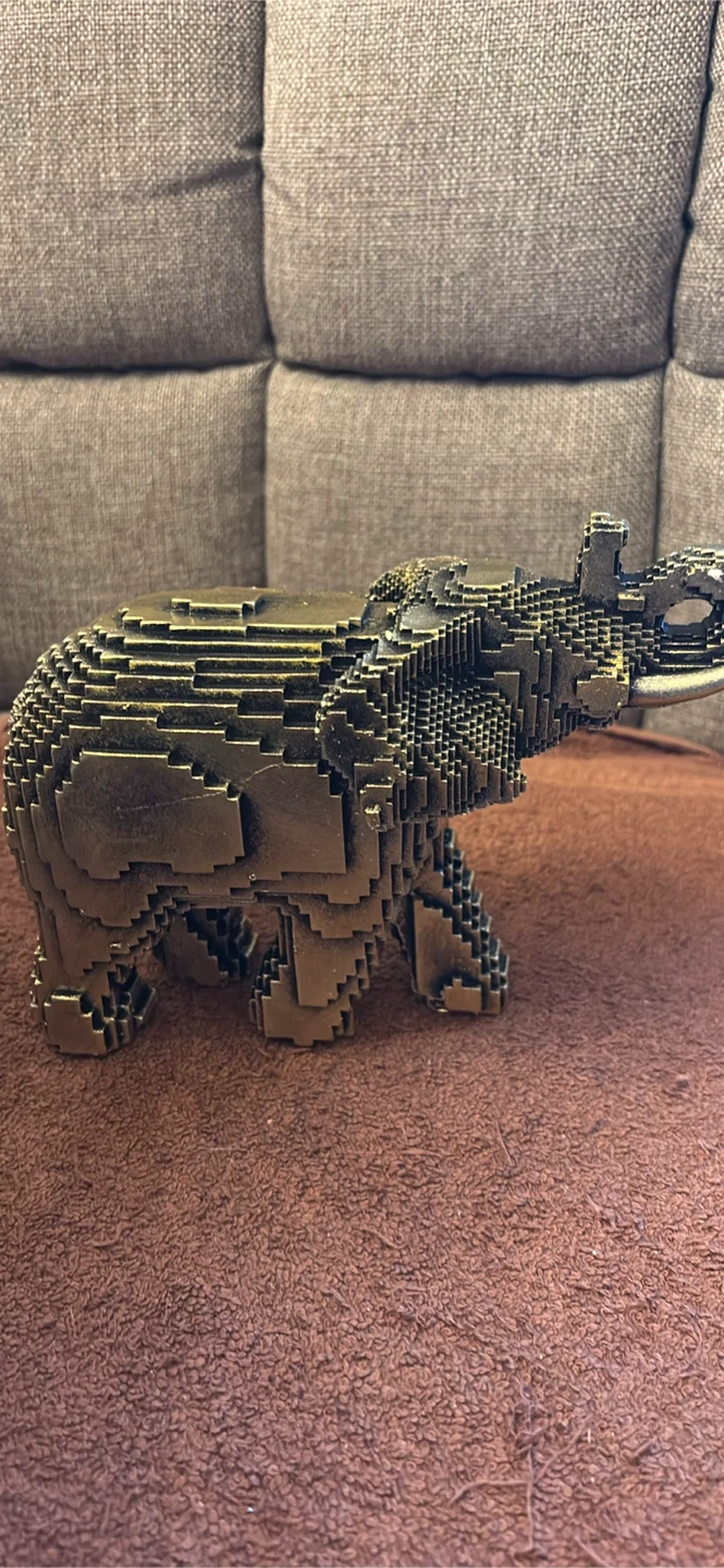 Modern Abstract Elephant Statue - 7.91" Length - photo 2