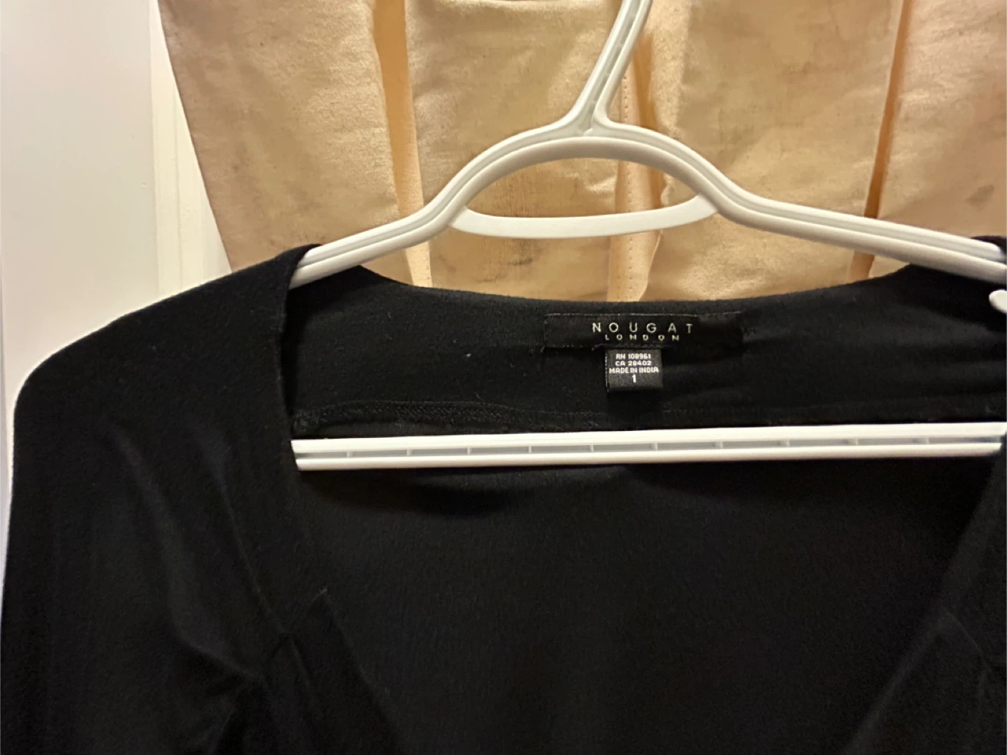 Nougat London Black Long Sleeve Top - Size 1 - photo 3