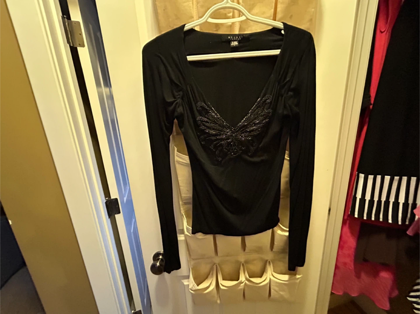 Nougat London Black Long Sleeve Top - Size 1