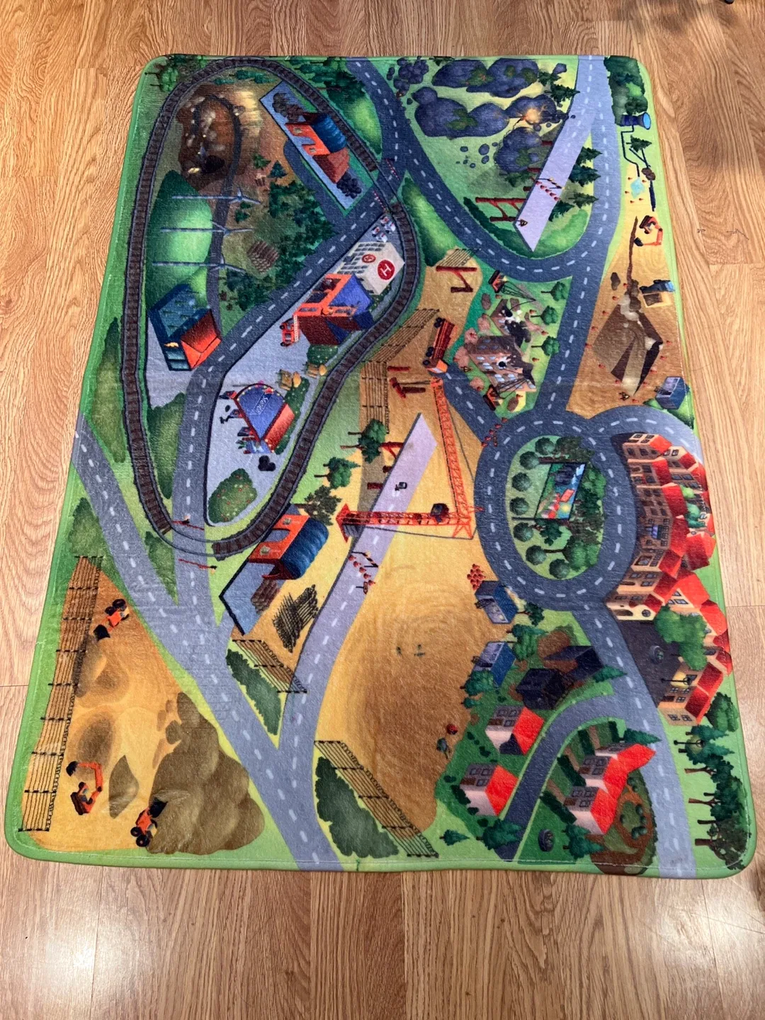 Kids' Play Mat Rug with Roads & Buildings
