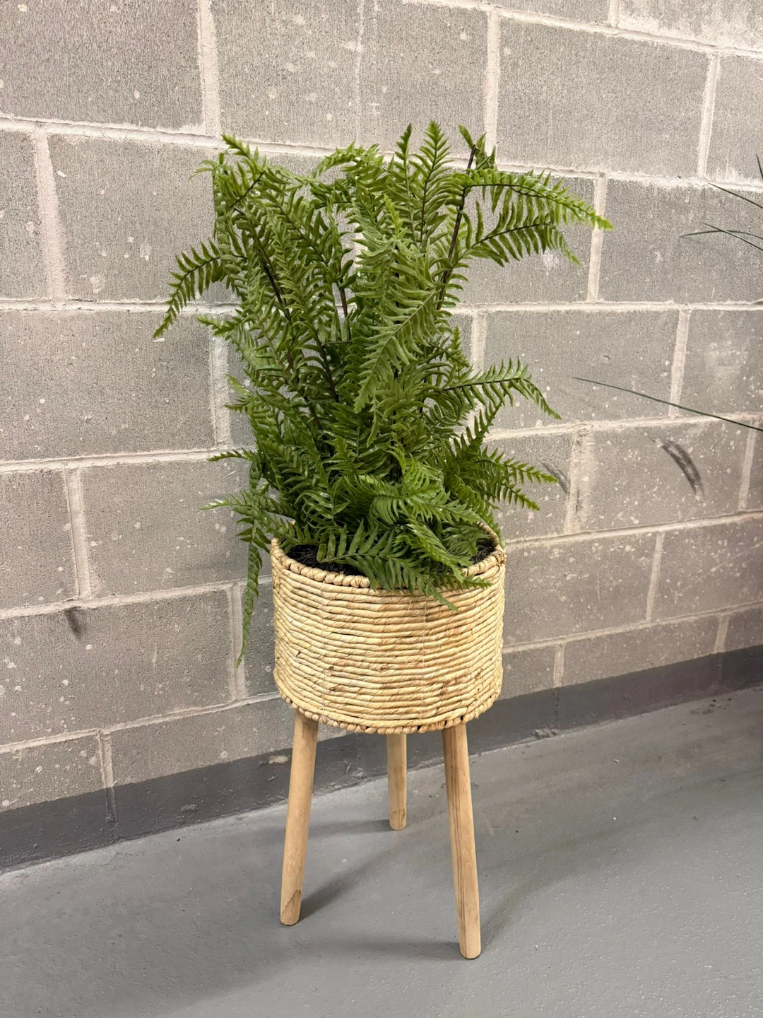 Potted Artificial Fern Plant with Stand - photo 3
