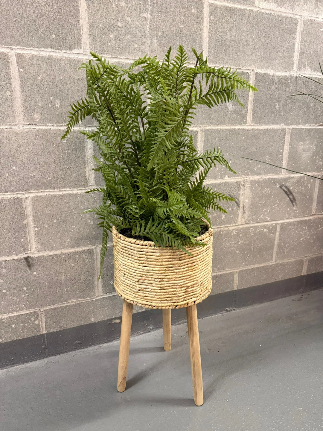 Potted Artificial Fern Plant with Stand - photo 2
