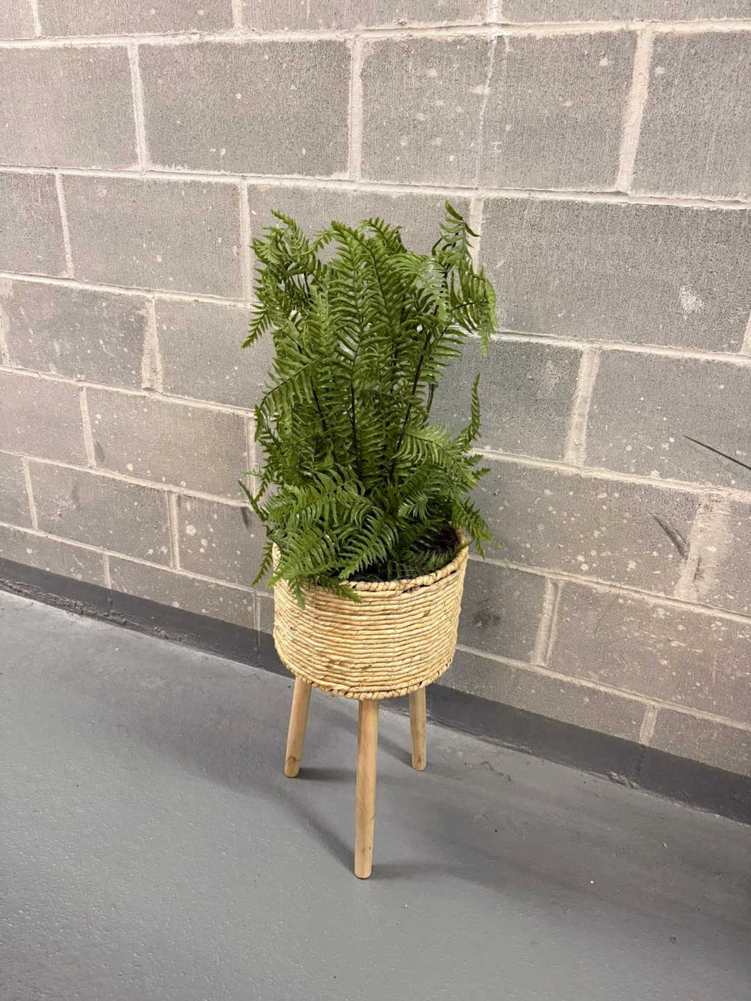 Potted Artificial Fern Plant with Stand - photo 4