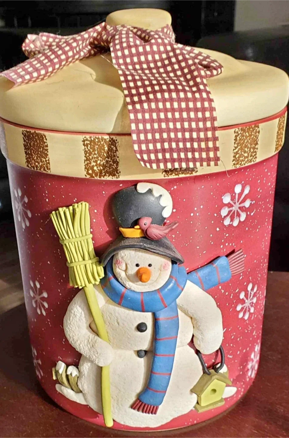 #cleanout- Snowman Cookie Jar