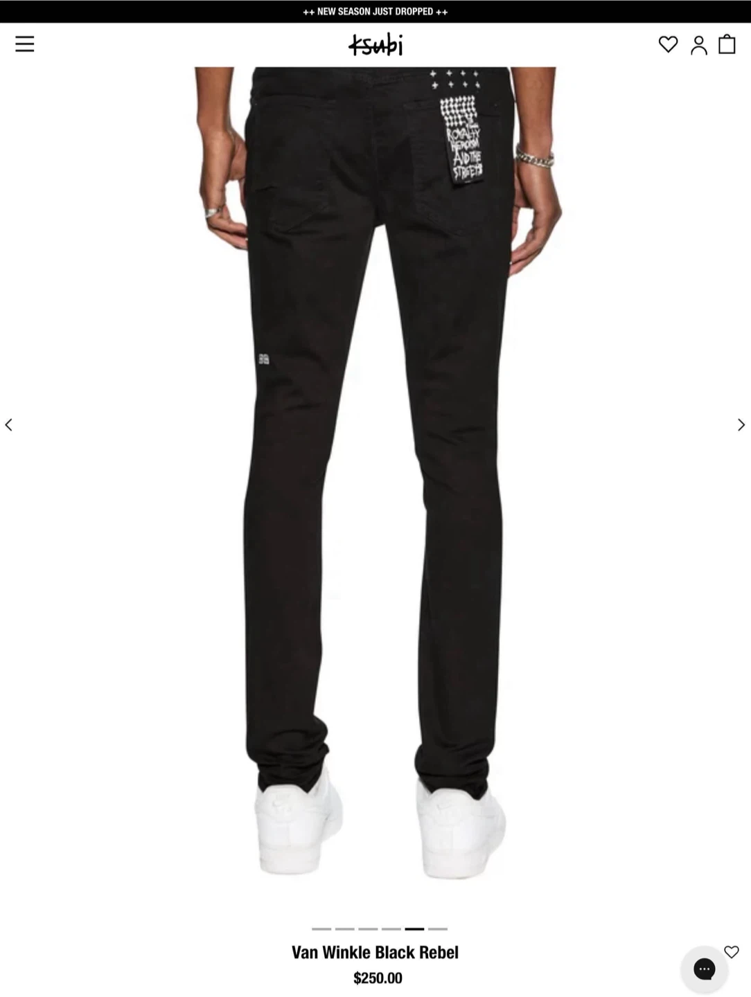 Ksubi Van Winkle Black Rebel Jeans Size 34