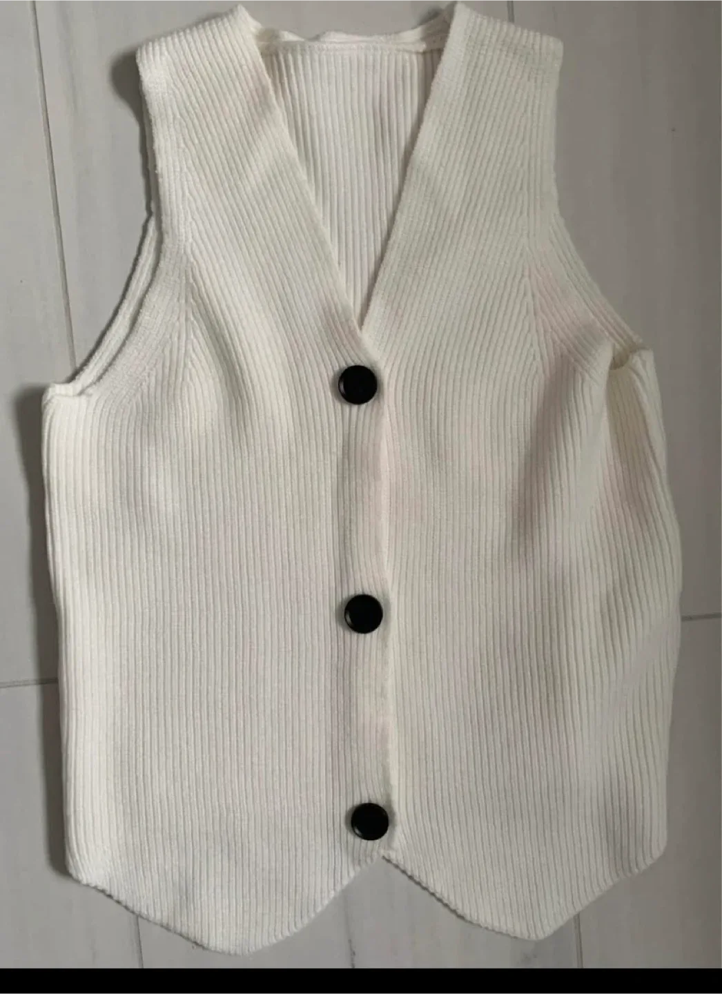Vest Tops Sleeveless V Neck Button Knit Sweater image indicator(5)