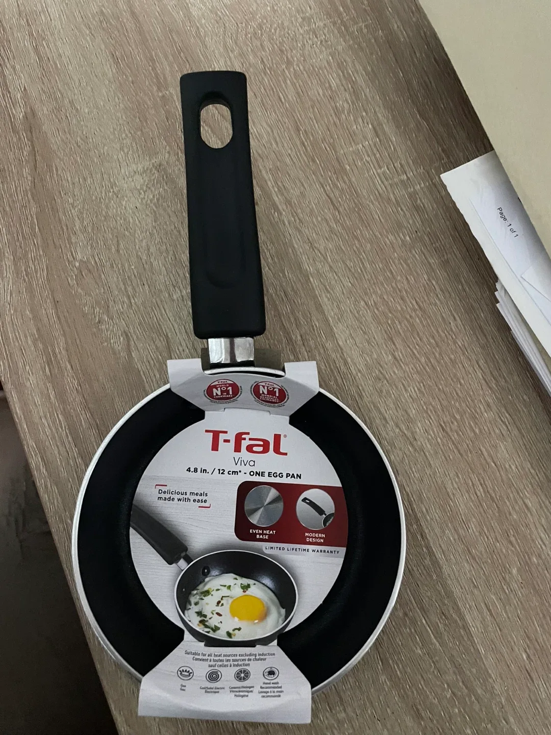 T-fal Viva 4.8 in One Egg Pan - New!