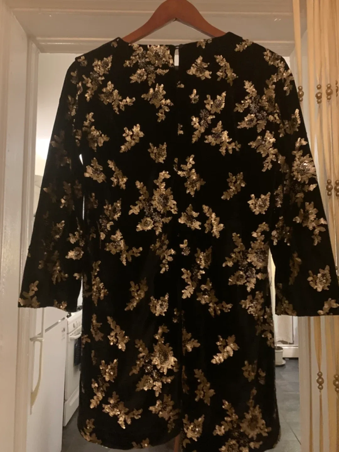 Black & Gold Sequin Tunic Imported from Italy